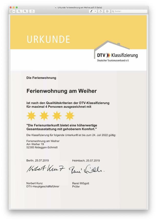 Ferienwohnung Am Weiher Kategorie 1 Nideggen Exteriér fotografie